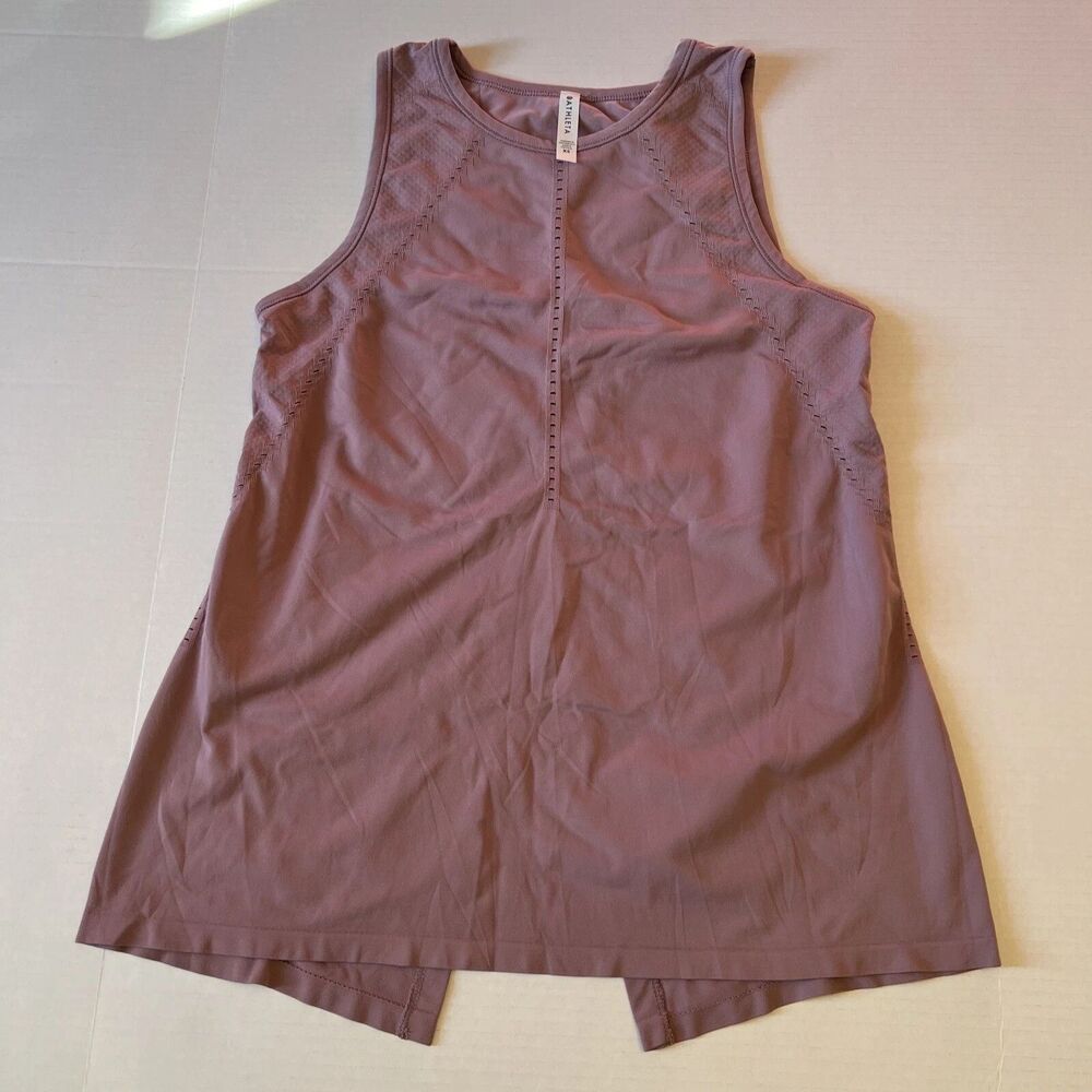 Athleta Womans Sz XS Pink Sleeveless Athletic Shirt V Open Back